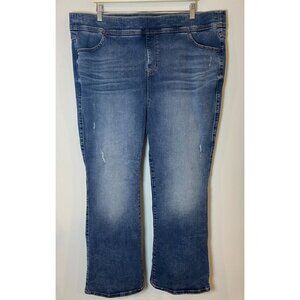 Torrid Lean Jean Slim Bootcut Jeans Pull On Slight Distressing Size 3 Short 3X
